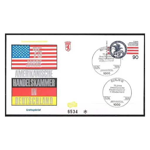 [C0225#] Berlín 1978 [FDC] 75 Aniversario Cámara de comercio americana (N)