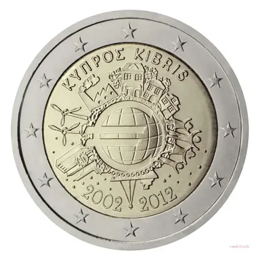 [C0246] Chipre 2012 [MND] 2€ conmemorativos 10 Aniversario del Euro (SC)
