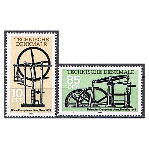 [C1867#] DDR 1985. Antiguas máquinas de vapor (MNH) - MI 2957-2958