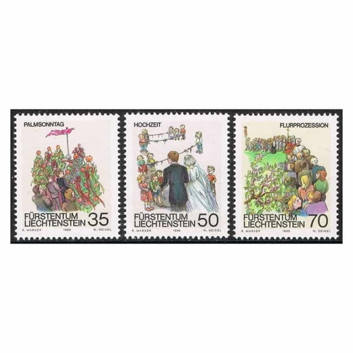 [C1871#] Liechtenstein 1986. Celebraciones Primaverales (MNH) - MI 899-901