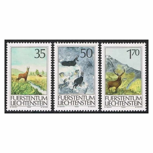 [C1874#] Liechtenstein 1986, Serie Caza (MNH) - MI 907-909