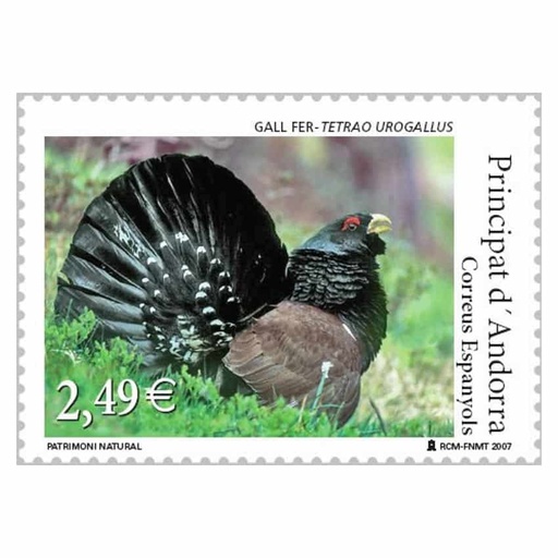 [C1891#] Andorra 2007. Patrimonio Natural: Urogallo (MNH) - ED 343