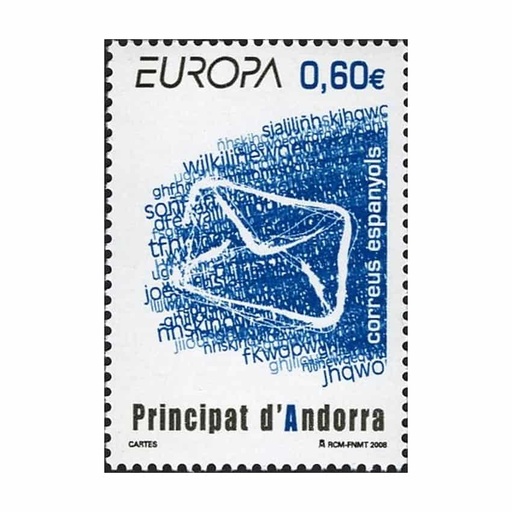 [C1912#] Andorra 2008. Europa - Cartas (MNH) - ED 355