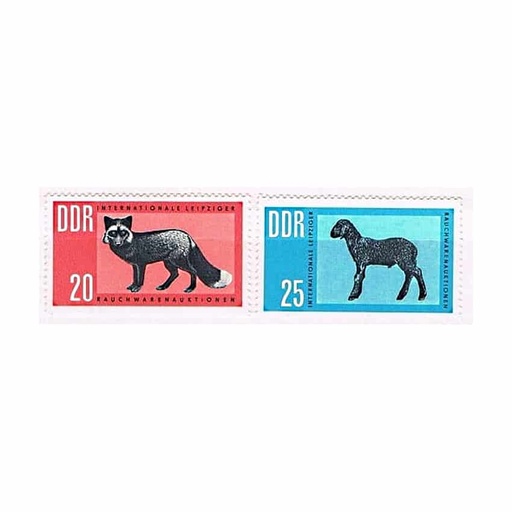 [C1939#] DDR 1963. Subasta de pieles de Leipzig (MNH) - MI 945-946
