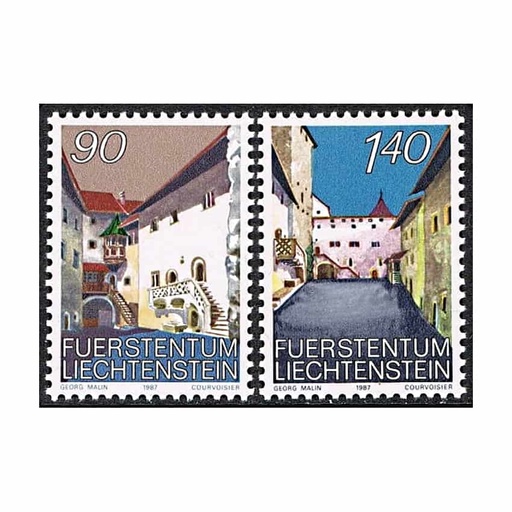 [C1947#] Liechtenstein 1987. Castillo de Vaduz (MNH) - MI 919-920