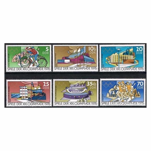 [B0582] DDR 1976, Serie JJ. OO. Montreal (MNH) - SCOTT 1720-1725