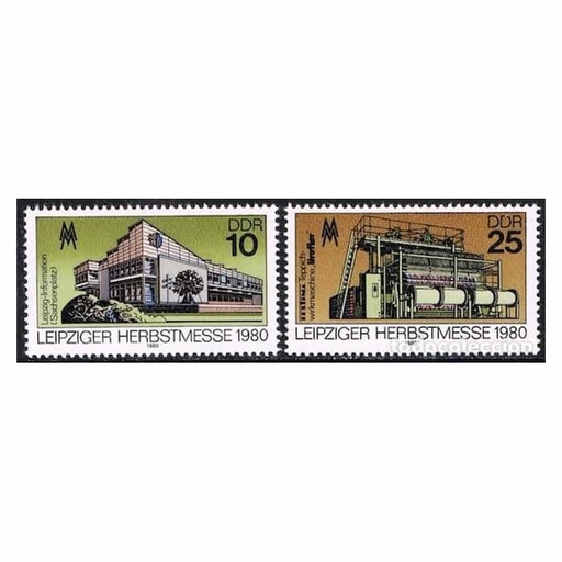 [B0584#] DDR 1980. Feria otoñal de Leipzig (MNH) - SCOTT 2129-2130