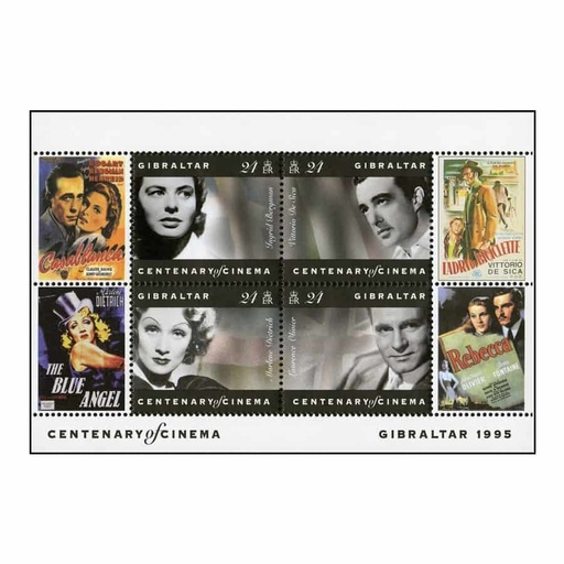 [C2134#] Gibraltar 1995. HB Centenario del Cine (MNH) MI#BL23