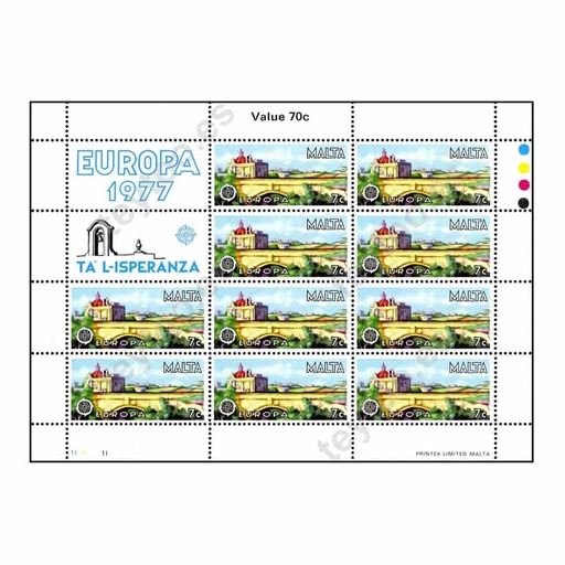 [D0212#] Malta 1977. Europa. Pasiajes (MNH) MI#554KB