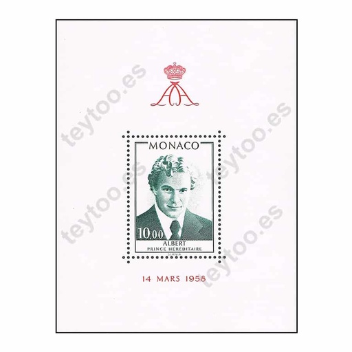 [C1372.1#] Mónaco 1979. HB Príncipe Alberto (MNH) MI#BL14