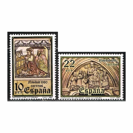 [D0001#] España 1980 [SLL] Serie Navidad (MNH)