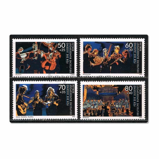 [C2196#] Berlín 1988. Pro-juventud. Música (MNH) MI#807-810