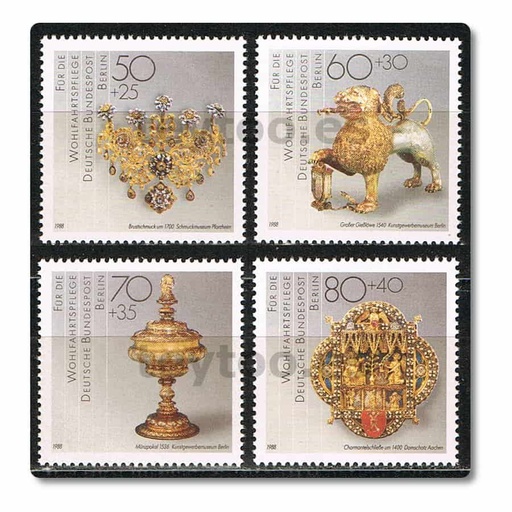 [C2199#] Berlín 1988. Beneficencia. Artesanía de oro (MNH) MI#818-821